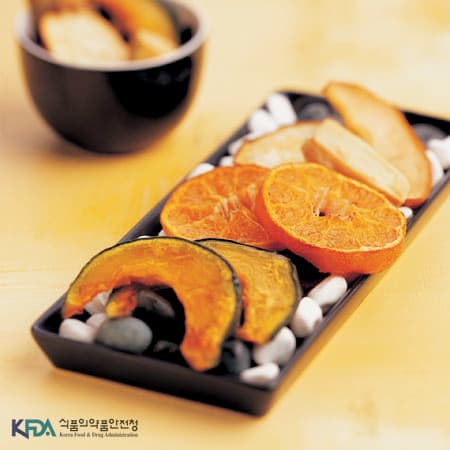 야채 과일 돌구이 완성 사진
