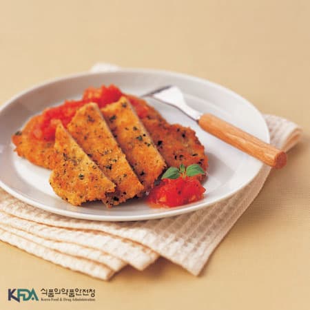 밀라노 스타일 포크 커틀렛 완성 사진