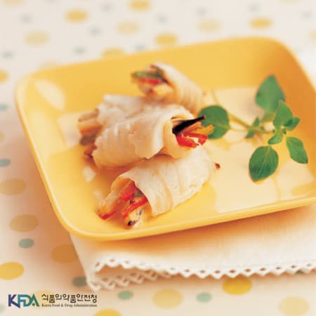 생선찜 채소말이 완성 사진