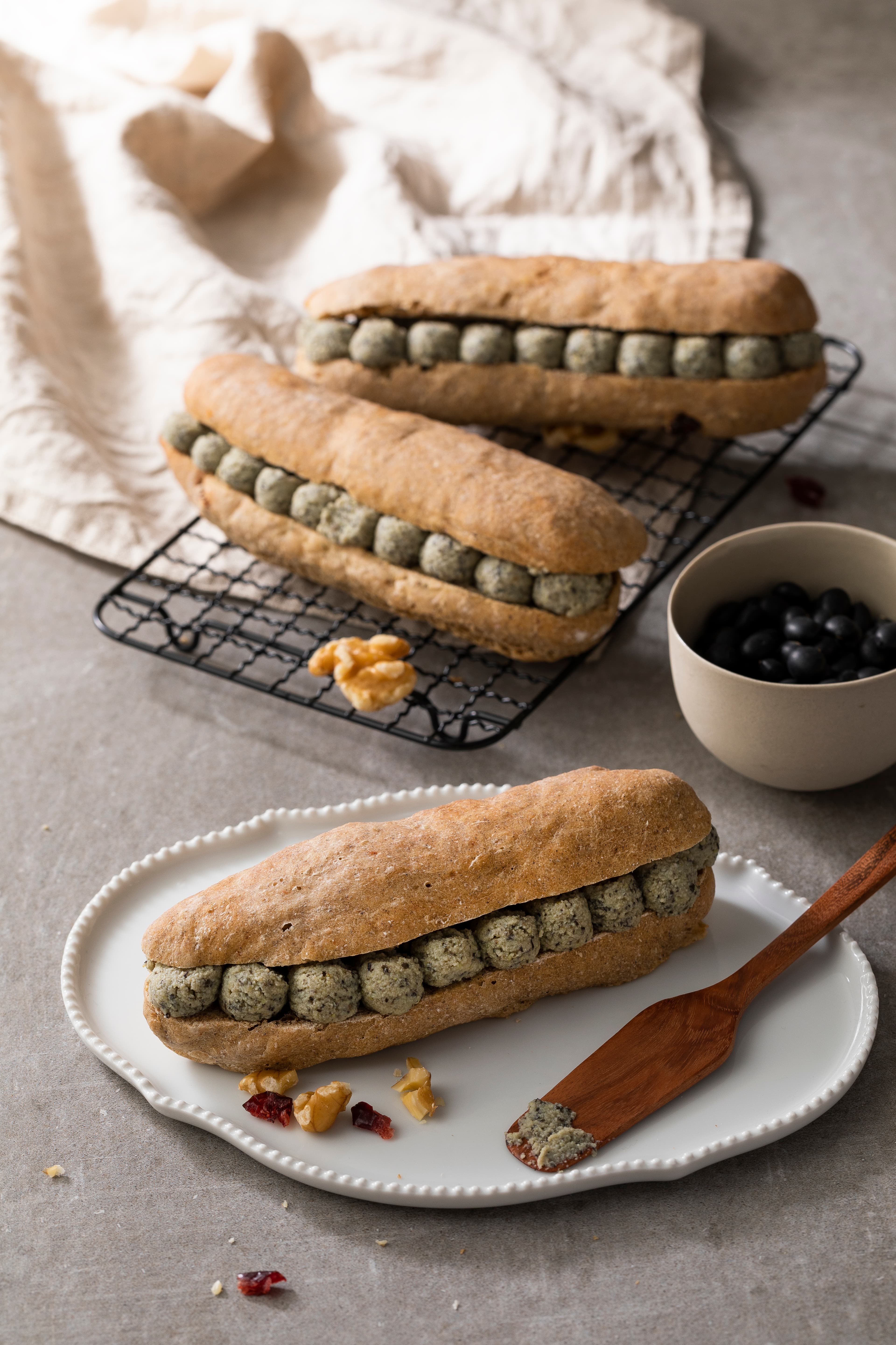 검은콩 크림빵 완성 사진