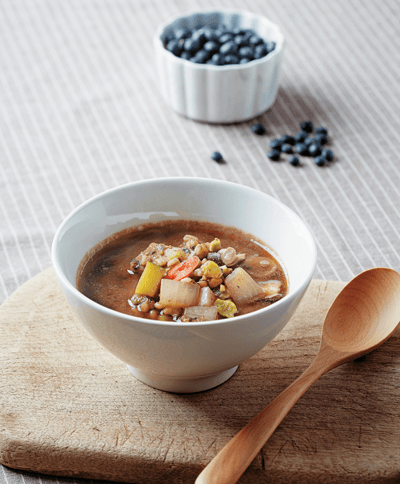 검은콩보리된장찌개 완성 사진
