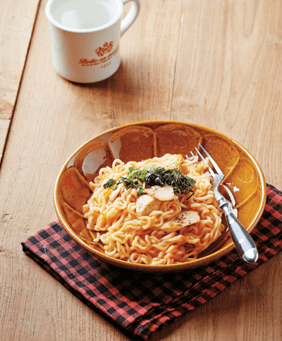 닭갈비볶음면 완성 사진