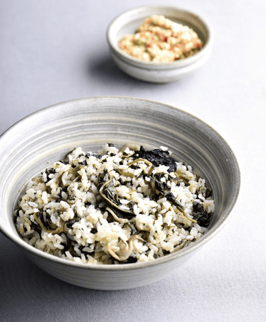 버섯곤드레밥 완성 사진