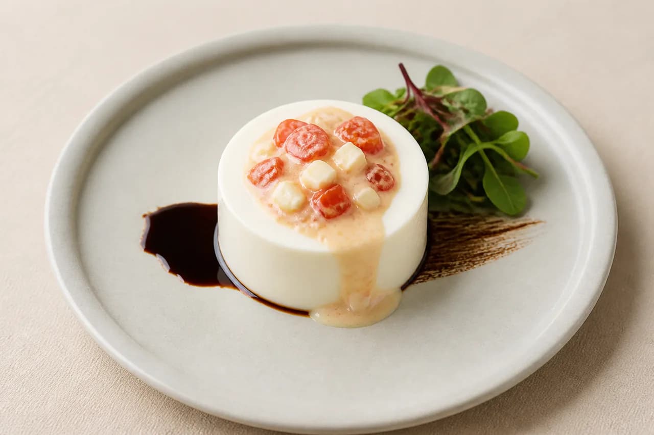 연두부 토마토 완성 사진