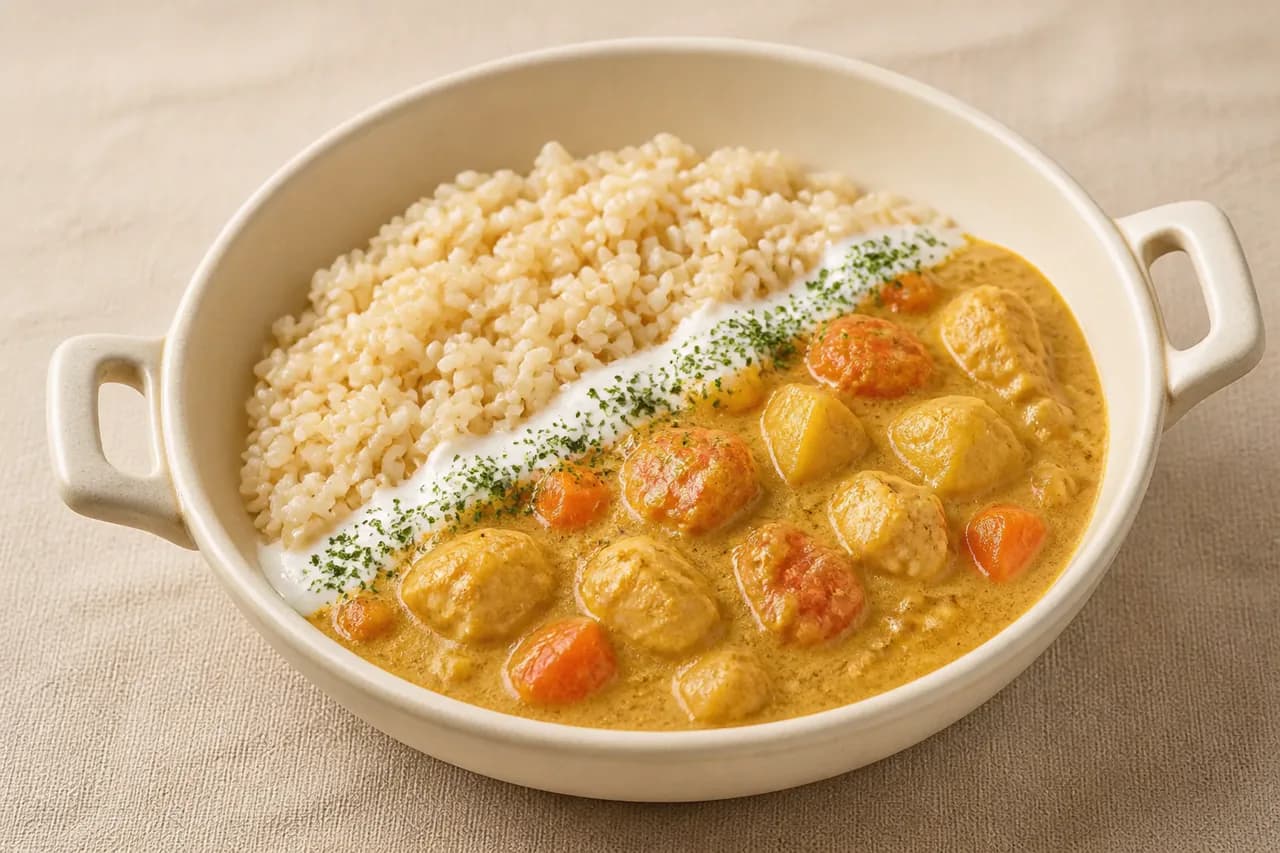 코코넛워터 토마토카레 완성 사진