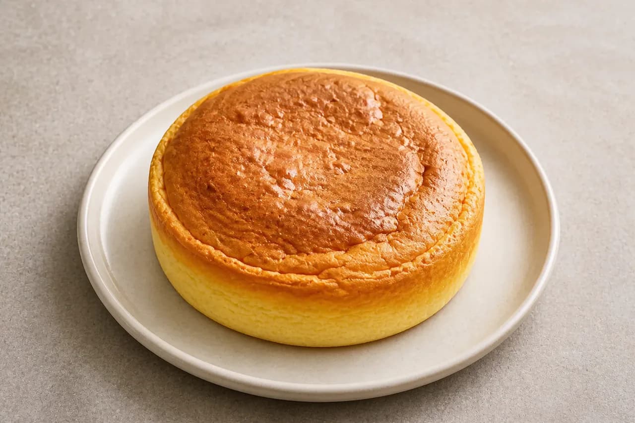 코코넛 수플레 치즈케이크 완성 사진